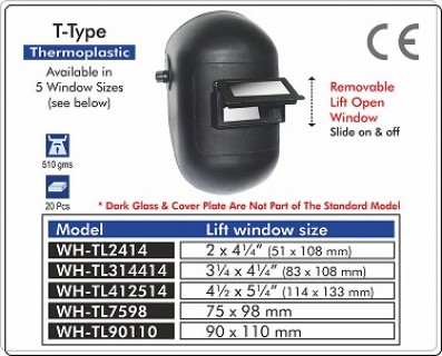 W/U Headscreen Thermoplastic Black Without Glass